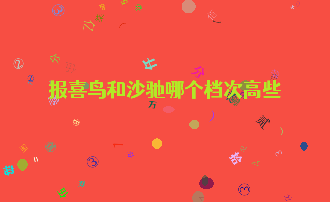 报喜鸟和沙驰哪个档次高些