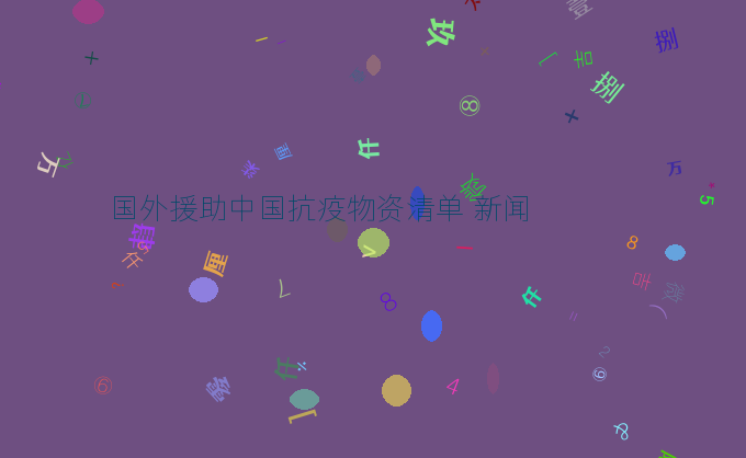 国外援助中国抗疫物资清单 新闻